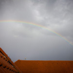 Regenbogen auf dem Dach